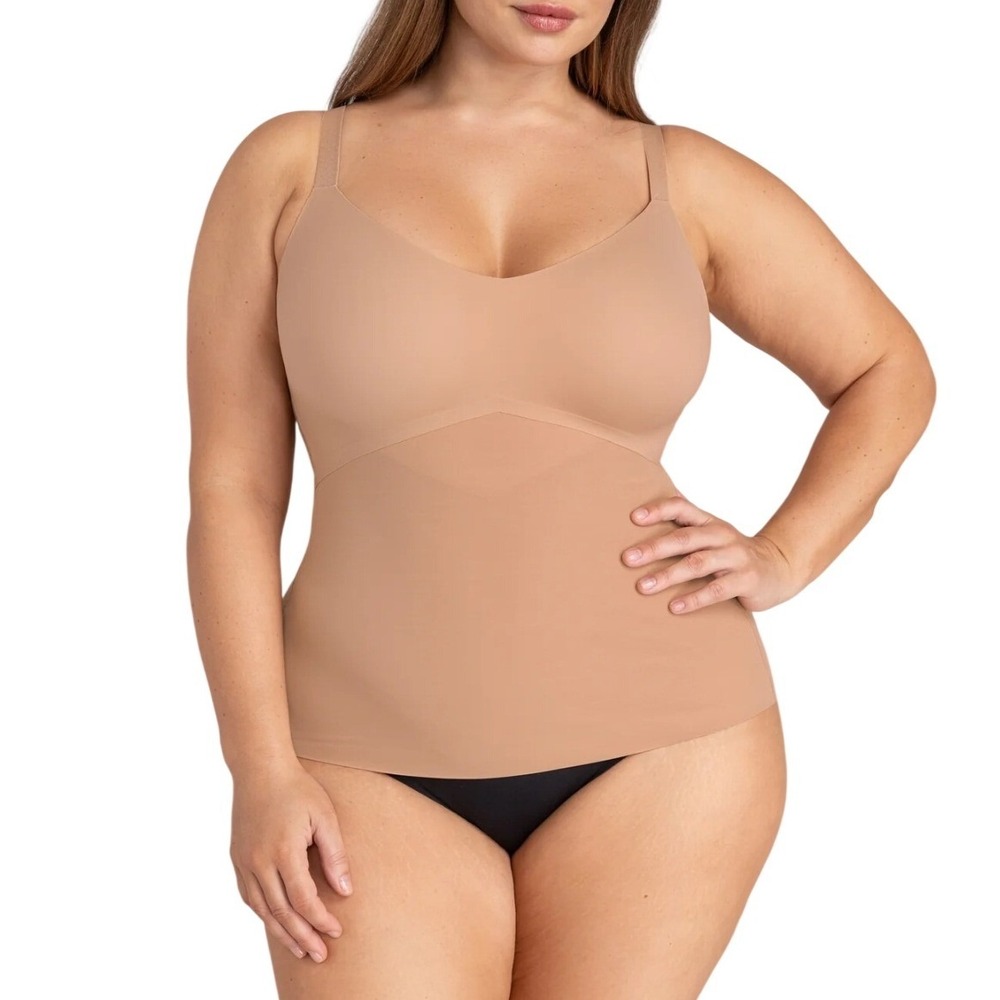 Honeylove Womens XL LiftWear Cami Sand Beige Shapewear Smoothing Tank Top